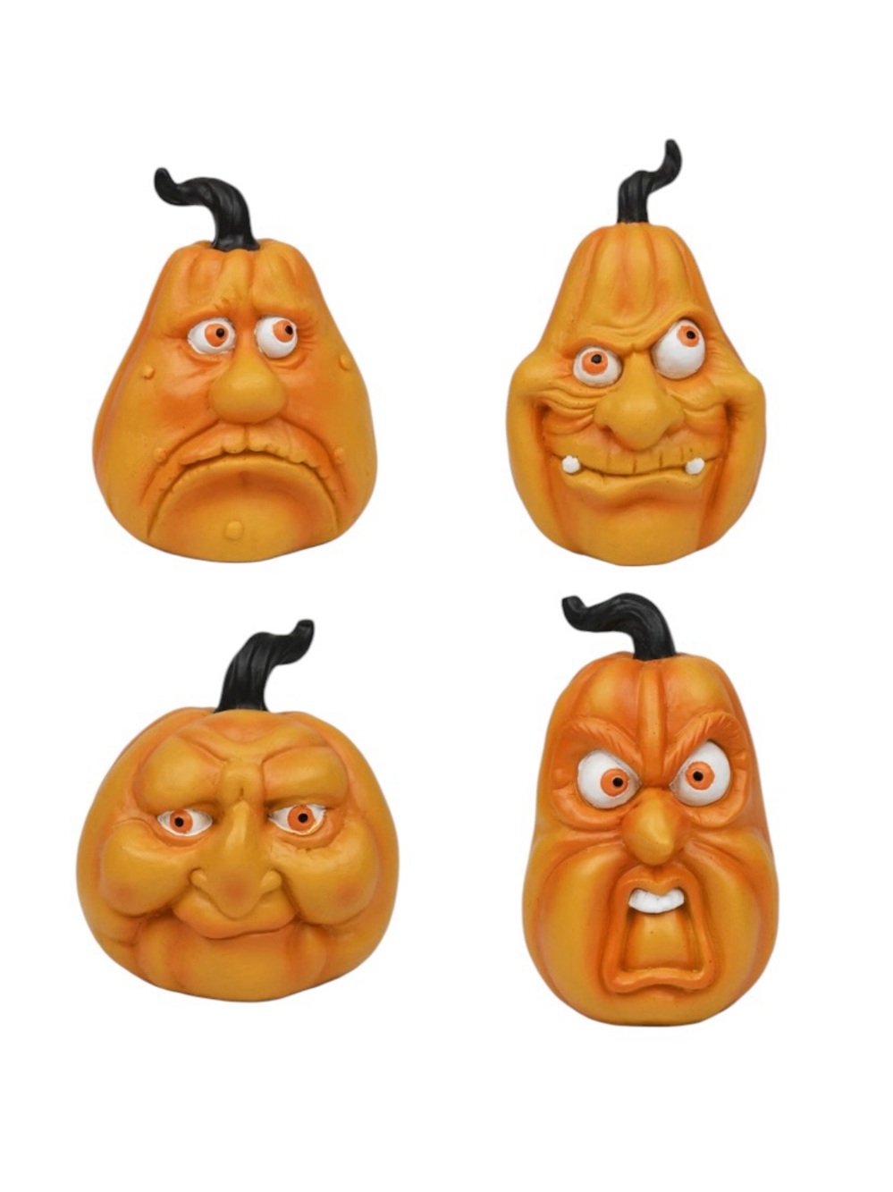 Halloween-themed Creepy Pumpkin Face Vintage Style Decor Set